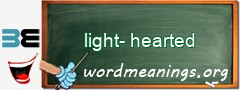 WordMeaning blackboard for light-hearted
